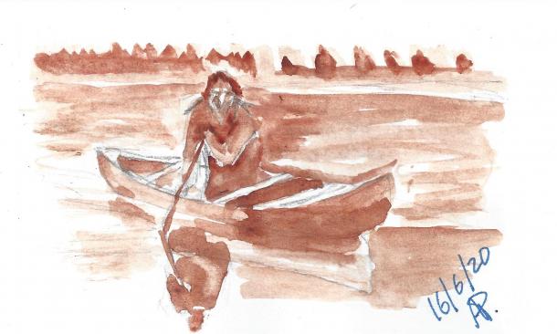 Solo Canoeist